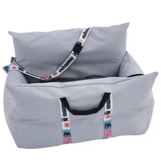 asiento-elegante-coche-perros-raijuu-07.jpg Asiento trasero para el coche para perros elegante color gris