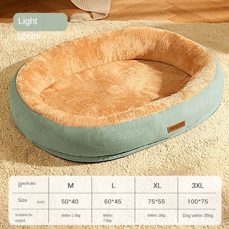 cama-redonda-raijuu-40.jpg Cama verde sin cojín para perros redonda muy suave