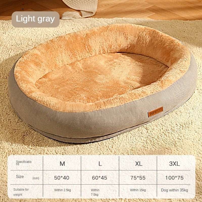 cama-redonda-raijuu-41.jpg Cama gris sin cojín para perros redonda muy suave