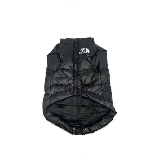 Chaleco elegante acolchado negro para perros