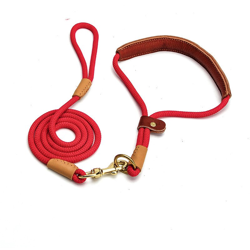 correa-cuerda-ligera-raijuu-15.jpg Correa de cuerda ligera roja para perros con tracción
