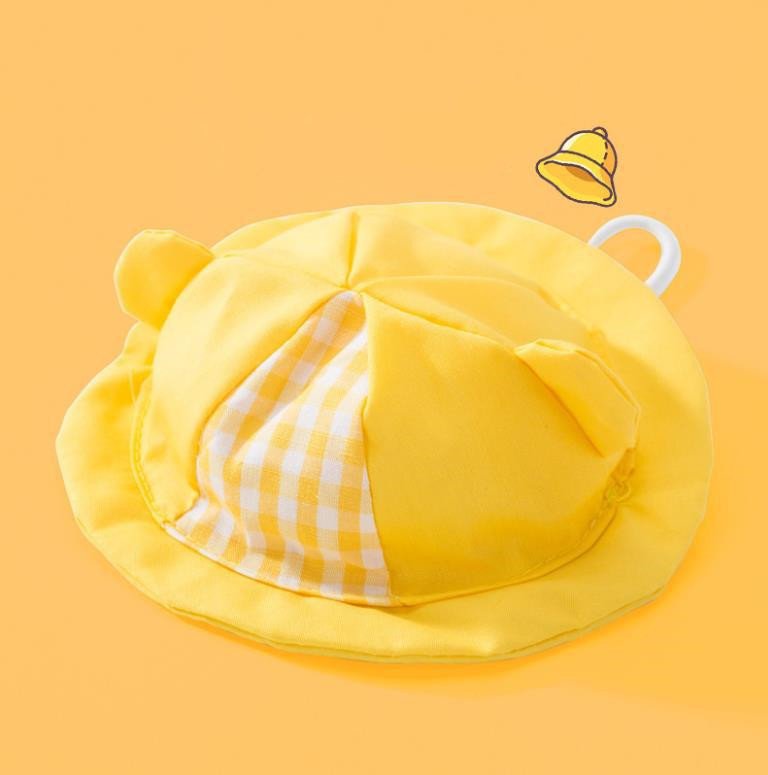 sombrero-paseo-raijuu-07.jpg Sombrero de paseo color amarillo para perros con orejitas